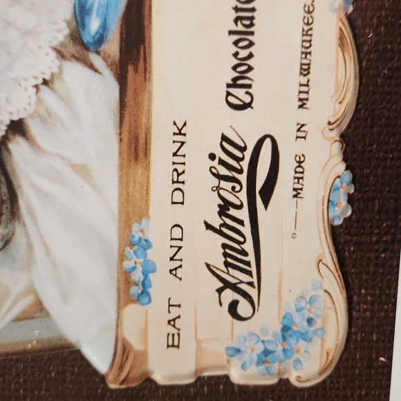 Vintage Ambrosia Chocolate company metal sign - Picture 3 of 4